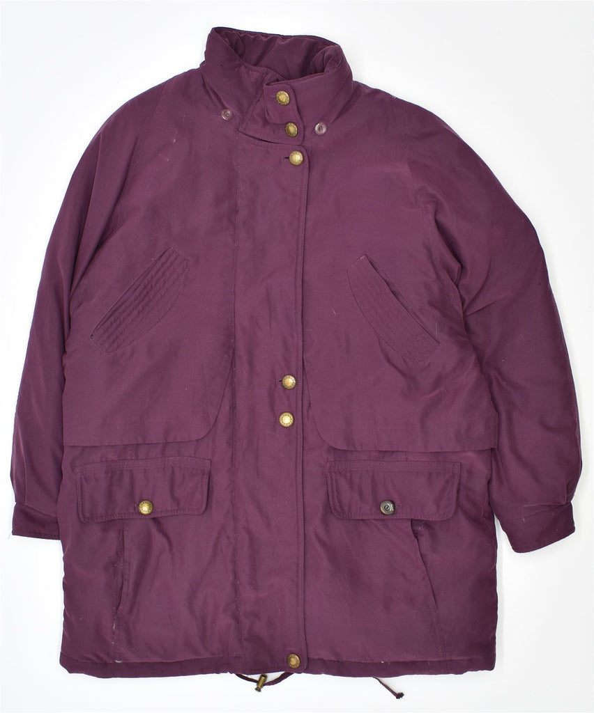 CANDA Womens Padded Jacket UK 12 Medium Purple Polyester Vintage | Vintage | Thrift | Second-Hand | Used Clothing | Messina Hembry 