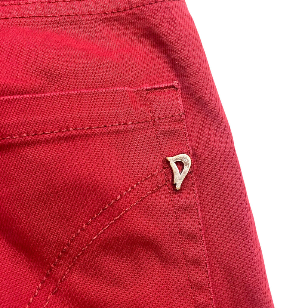 Dondup Women's Tapered Jeans | Vintage Designer Red Denim Trousers VTG | Vintage Messina Hembry | Thrift | Second-Hand Messina Hembry | Used Clothing | Messina Hembry 