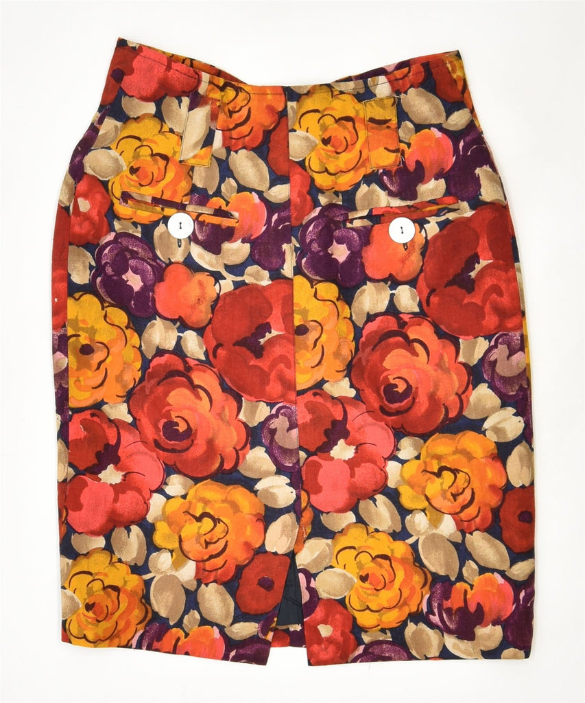 MICHI HOUSE Womens Pencil Skirt IT 44 Medium W28 Multicoloured Floral | Vintage | Thrift | Second-Hand | Used Clothing | Messina Hembry 