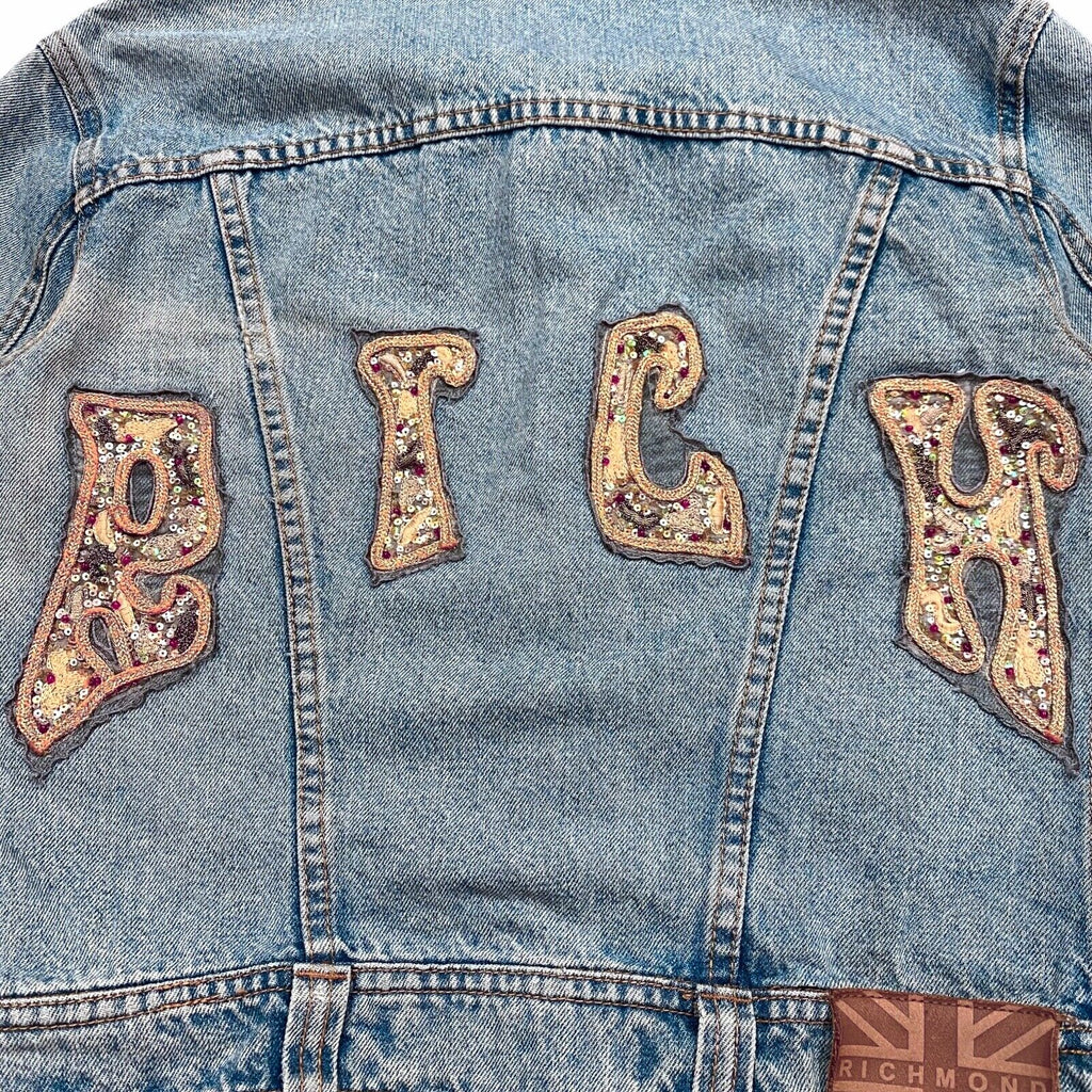 Richmond Women's Denim Jacket | Vintage High End Luxury Designer Blue Jean VTG | Vintage Messina Hembry | Thrift | Second-Hand Messina Hembry | Used Clothing | Messina Hembry 