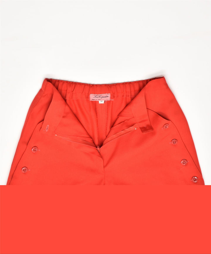LES COPAINS Girls High Waist Wide Leg Casual Shorts 13-14 Years W24 Red | Vintage | Thrift | Second-Hand | Used Clothing | Messina Hembry 