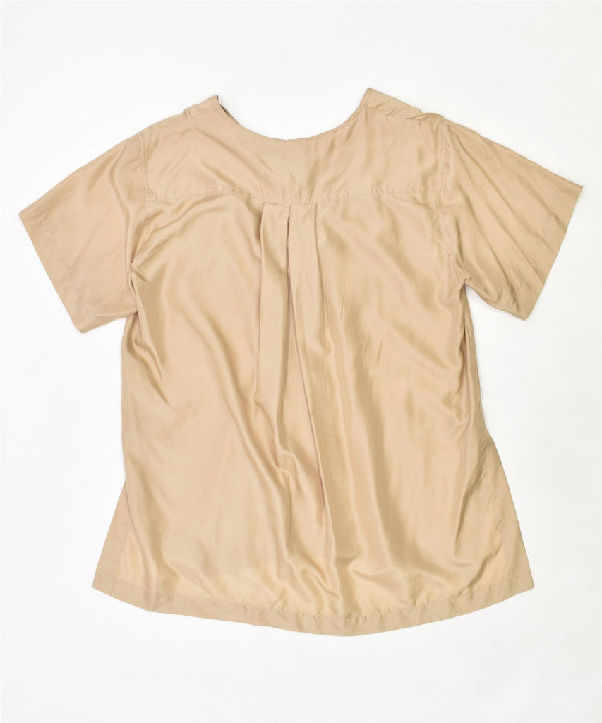 REVOLUTION! Womens Short Sleeve Blouse Top UK 10 Small Beige Vintage | Vintage | Thrift | Second-Hand | Used Clothing | Messina Hembry 