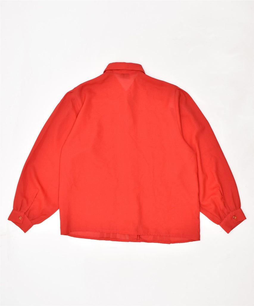 GISELE RUBINSTEIN Womens Shirt Blouse EU 44 XL Red Polyester | Vintage | Thrift | Second-Hand | Used Clothing | Messina Hembry 