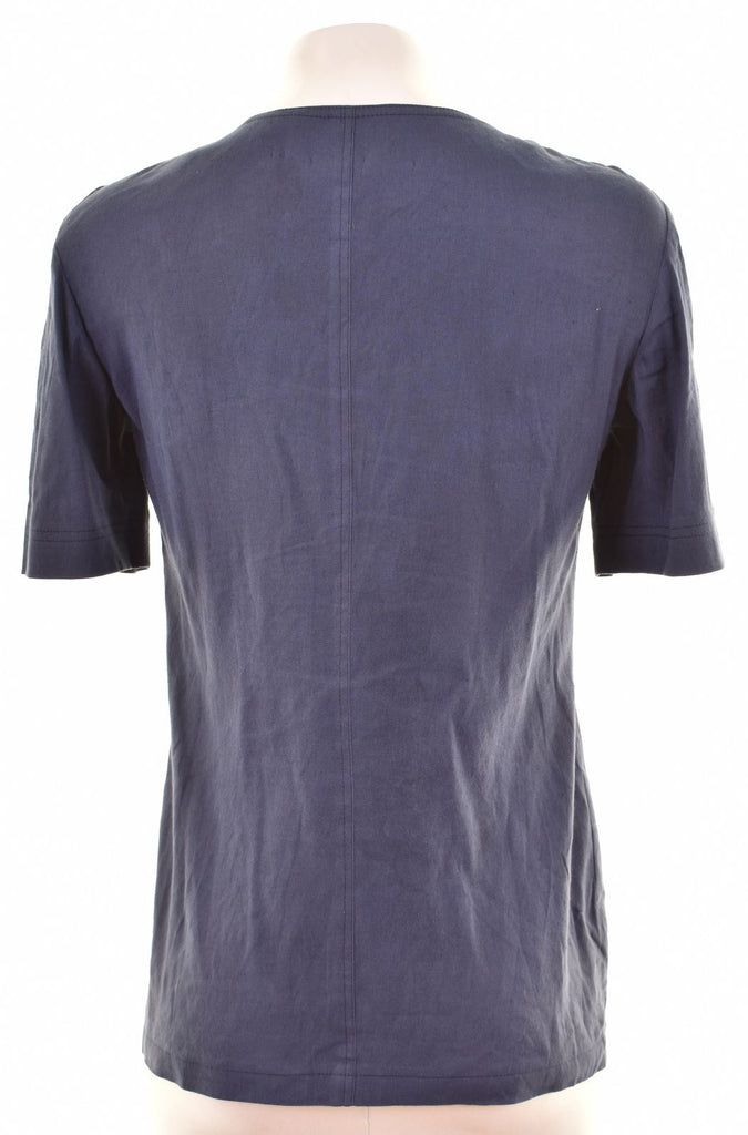 FOXTON Womens 4 Button Blazer Jacket Short Sleeve UK 12 Medium Blue | Vintage | Thrift | Second-Hand | Used Clothing | Messina Hembry 