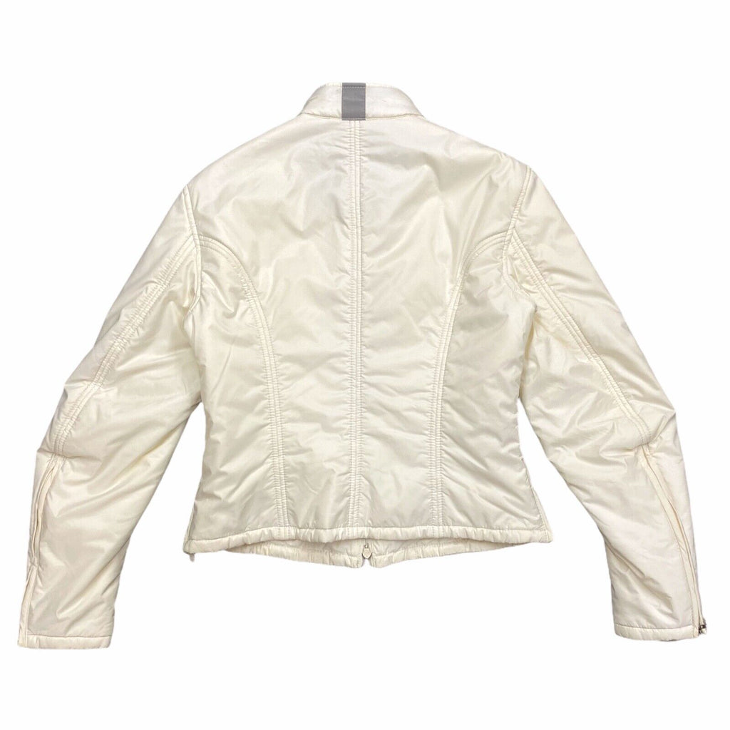 Belstaff Women's Quilted Bomber Style | Vintage High End Designer White IT44 VTG | Vintage Messina Hembry | Thrift | Second-Hand Messina Hembry | Used Clothing | Messina Hembry 