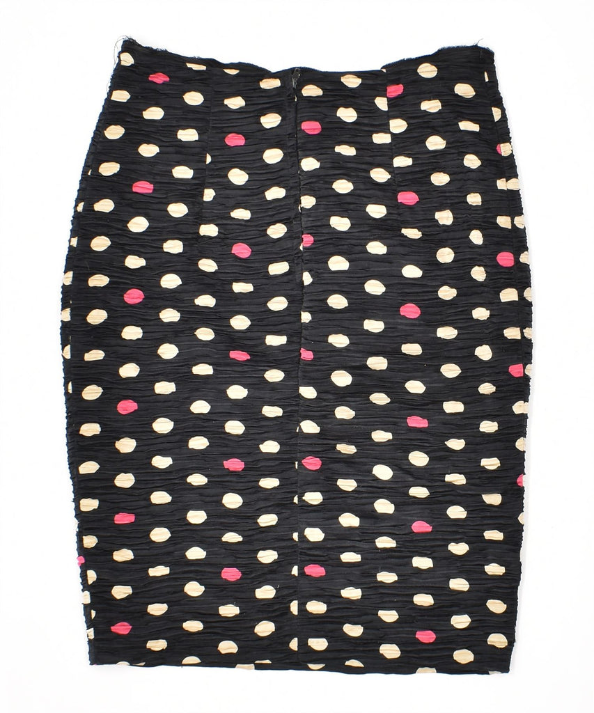 VINTAGE Womens Pencil Skirt IT 44 Medium Black Polka Dot | Vintage | Thrift | Second-Hand | Used Clothing | Messina Hembry 