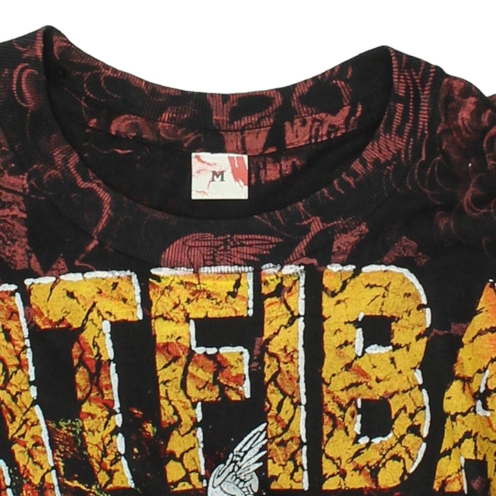 Litfiba Terremoto Mens All Over Print Tshirt | Vintage 90s Rock Music Band Tee | Vintage Messina Hembry | Thrift | Second-Hand Messina Hembry | Used Clothing | Messina Hembry 