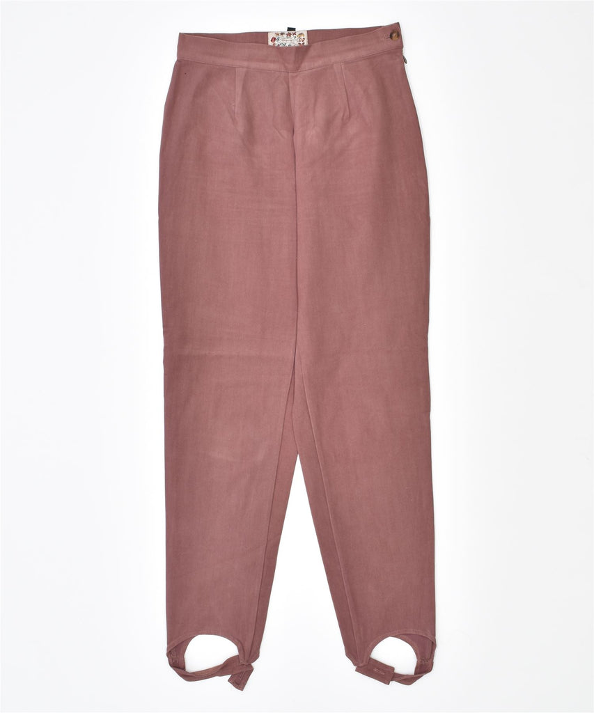 SUPERIOR Womens Stirrup Chino Trousers IT 42 Medium W26 L28 Pink Cotton | Vintage | Thrift | Second-Hand | Used Clothing | Messina Hembry 