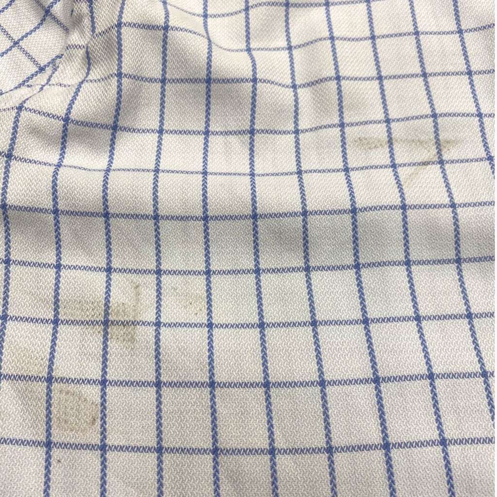 Etro Squares Design Cotton Shirt | Vintage High End Luxury Designer White Blue | Vintage Messina Hembry | Thrift | Second-Hand Messina Hembry | Used Clothing | Messina Hembry 