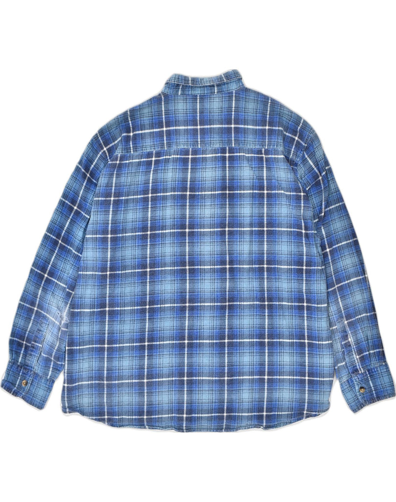 IDENTIC Mens Shirt XL Blue Check Cotton | Vintage | Thrift | Second-Hand | Used Clothing | Messina Hembry 