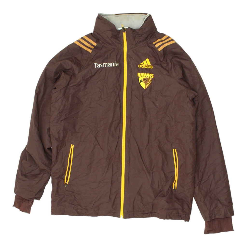 Hawthorn Football Club Adidas Mens Brown Training Jacket | AFL Sportswear VTG | Vintage Messina Hembry | Thrift | Second-Hand Messina Hembry | Used Clothing | Messina Hembry 