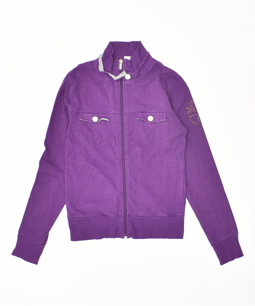 NORTH SAILS Womens Bomber Jacket UK 6 XS Purple Cotton | Vintage | Thrift | Second-Hand | Used Clothing | Messina Hembry 