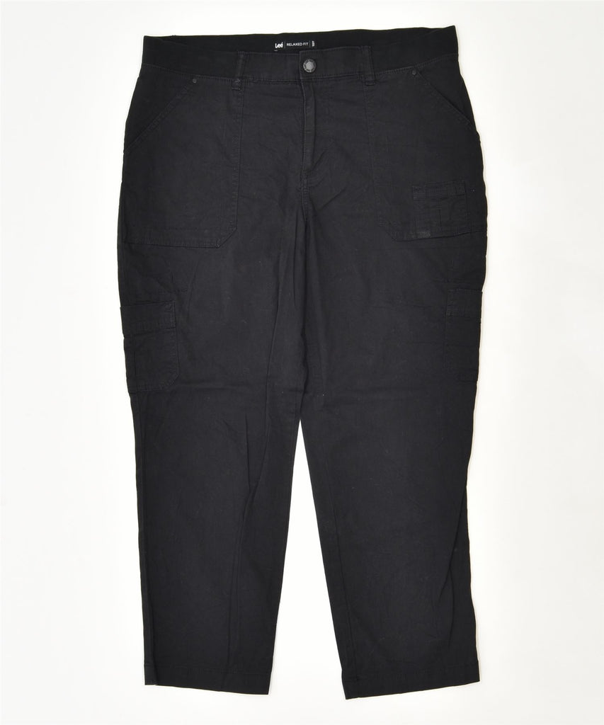 LEE Womens Relaxed Fit Tapered Cargo Trousers US 14 XL Black Cotton Vintage | Vintage | Thrift | Second-Hand | Used Clothing | Messina Hembry 