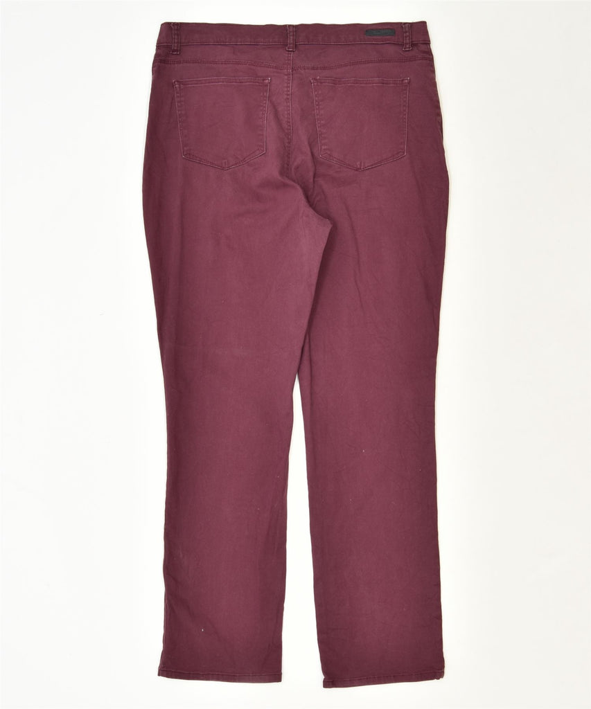 LEE Womens Slim Casual Trousers US 10 Large W36 L31 Maroon Classic | Vintage | Thrift | Second-Hand | Used Clothing | Messina Hembry 