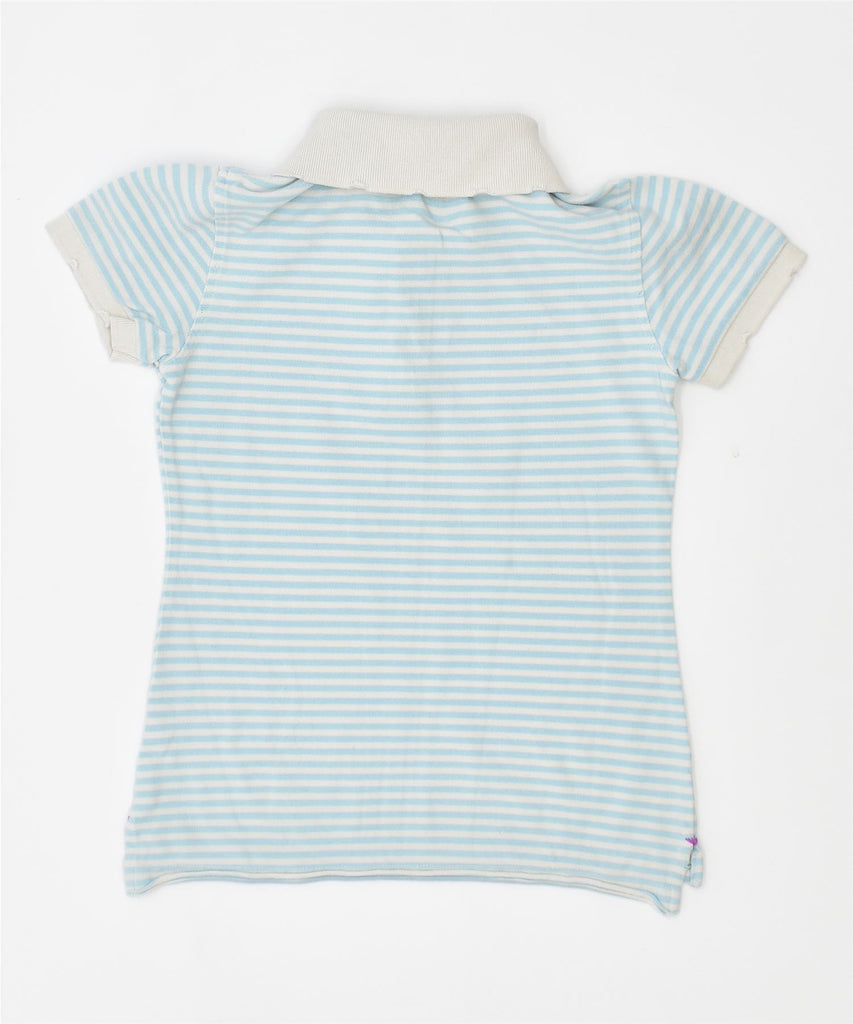 SUN68 Girls Polo Shirt 9-10 Years Blue Striped Cotton Vintage | Vintage | Thrift | Second-Hand | Used Clothing | Messina Hembry 