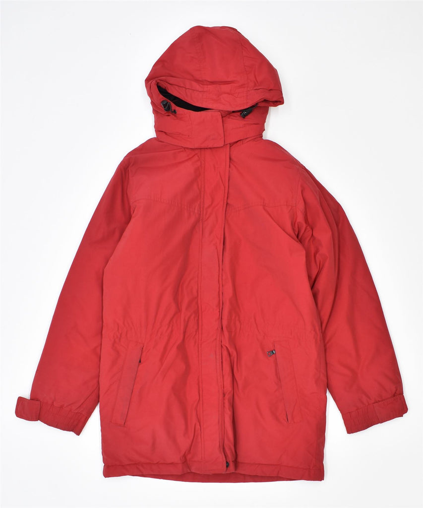 EDDIE BAUER Womens Hooded Windbreaker Jacket UK 8 Small Red Cotton | Vintage | Thrift | Second-Hand | Used Clothing | Messina Hembry 