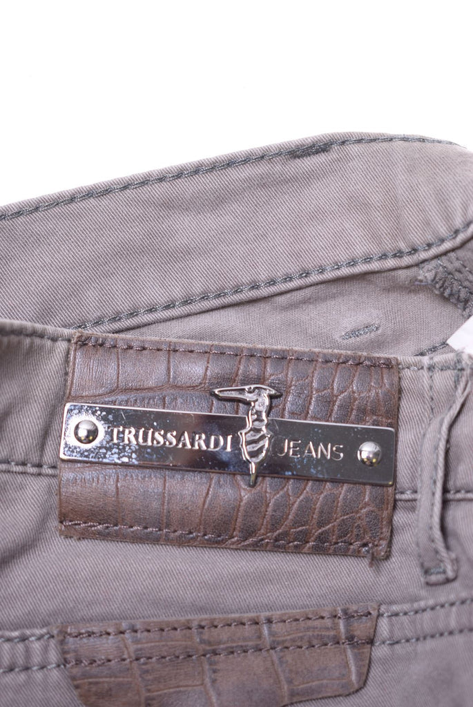 TRUSSARDI Womens Jeans W26 L26 Brown Cotton Super-skinny - Second Hand & Vintage Designer Clothing - Messina Hembry