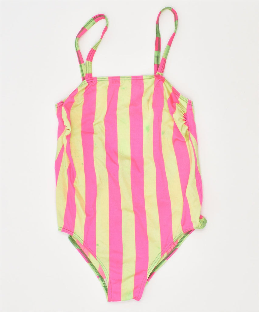 VINTAGE Womens Swimwear UK 6 XS Pink Striped | Vintage | Thrift | Second-Hand | Used Clothing | Messina Hembry 