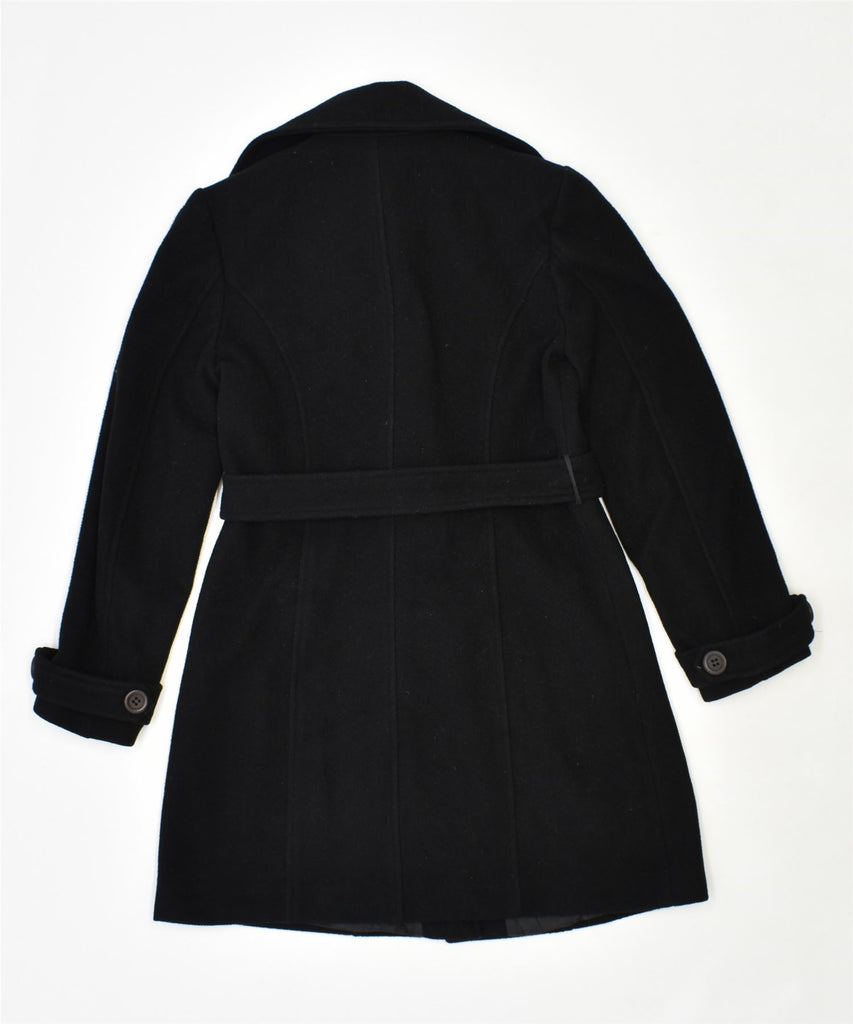 IN EXTENSO Womens Belted Overcoat IT 46 Large Black Wool Vintage | Vintage | Thrift | Second-Hand | Used Clothing | Messina Hembry 