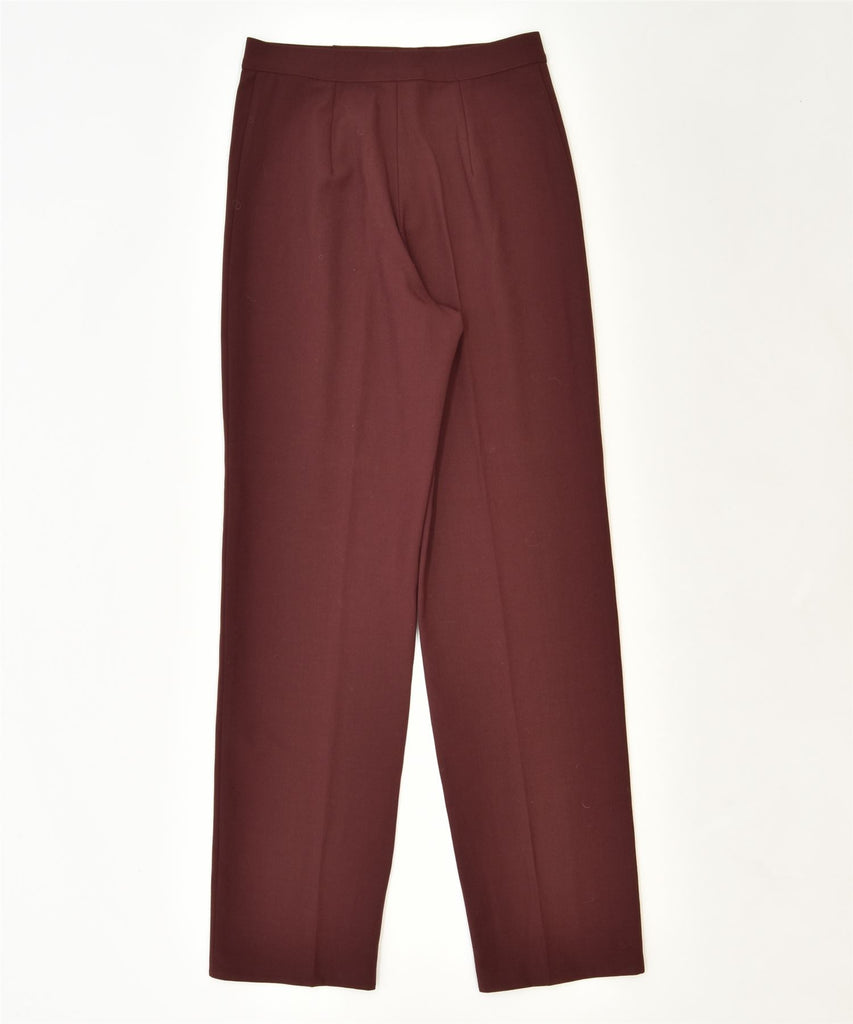 PAMELA Womens Straight Suit Trousers IT 44 Medium W28 L32 Burgundy | Vintage | Thrift | Second-Hand | Used Clothing | Messina Hembry 