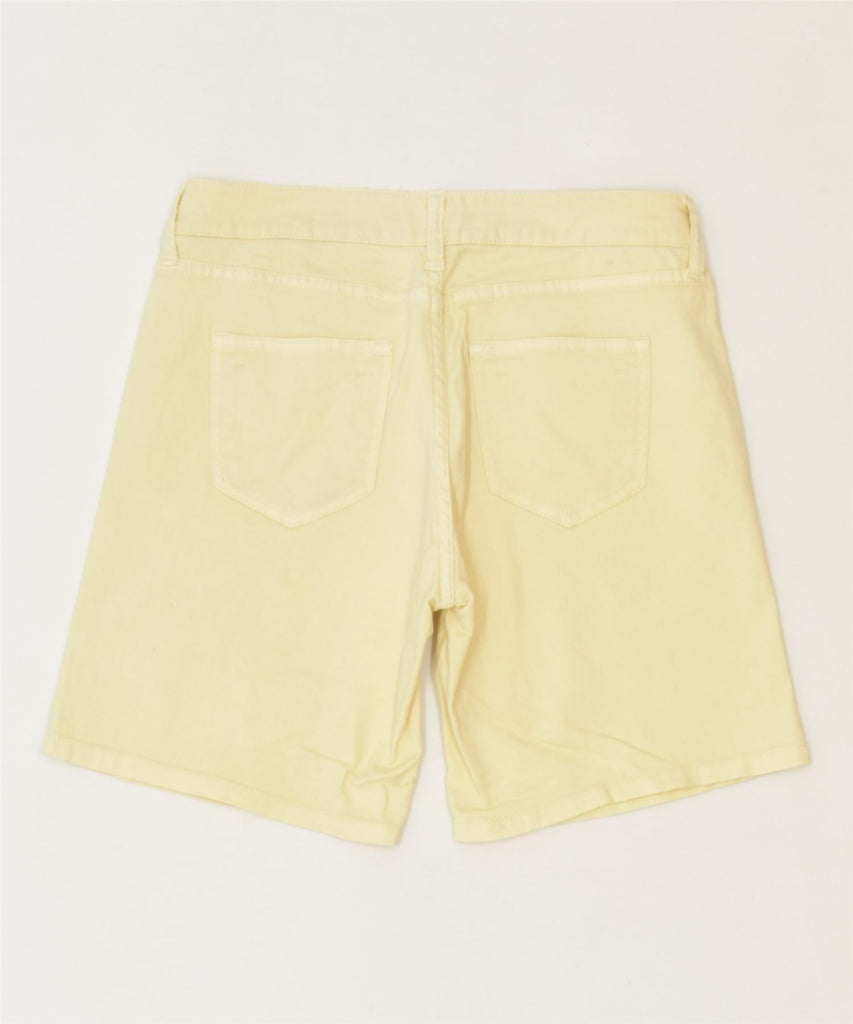 MASSIMO DUTTI Womens Denim Shorts W26 Small Yellow Cotton Classic | Vintage | Thrift | Second-Hand | Used Clothing | Messina Hembry 