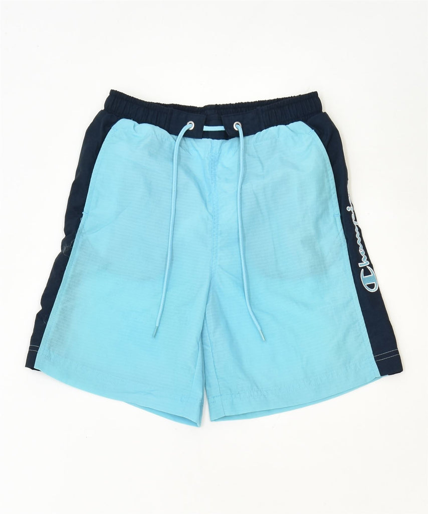 CHAMPION Boys Swimming Shorts 7-8 Years Small Blue Polyamide Sports | Vintage | Thrift | Second-Hand | Used Clothing | Messina Hembry 