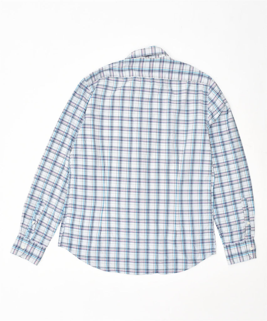 HENRY COTTONS Mens Shirt Size 40 Medium Blue Check Cotton | Vintage | Thrift | Second-Hand | Used Clothing | Messina Hembry 