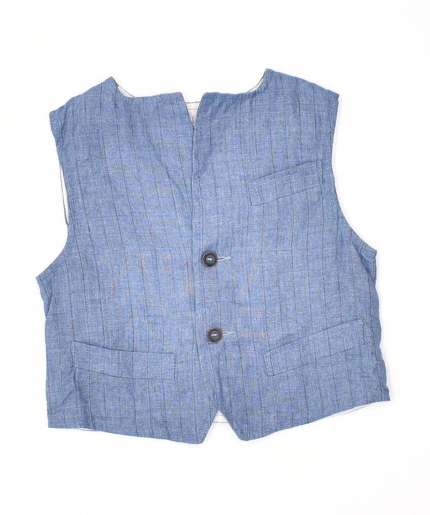 I PINCO PALLINO Boys Waistcoat 5-6 Years Blue Pinstripe | Vintage | Thrift | Second-Hand | Used Clothing | Messina Hembry 