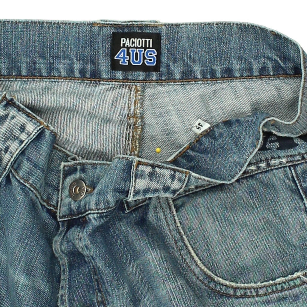 Paciotti 4US Mens Blue Distressed Jeans | Vintage High End Designer Denim VTG | Vintage Messina Hembry | Thrift | Second-Hand Messina Hembry | Used Clothing | Messina Hembry 