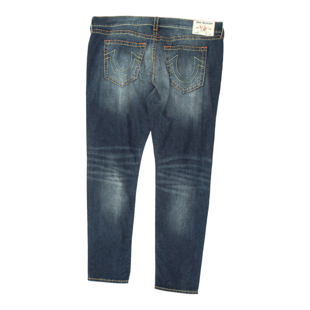True Religion Men Blue Jeans | Vintage High End Luxury Designer Denim VTG | Vintage Messina Hembry | Thrift | Second-Hand Messina Hembry | Used Clothing | Messina Hembry 