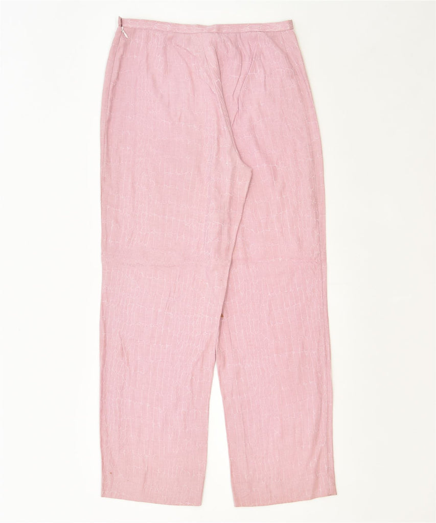 GIANFREDIANI Womens Straight Suit Trousers W30 L30 Pink Acetate Classic | Vintage | Thrift | Second-Hand | Used Clothing | Messina Hembry 