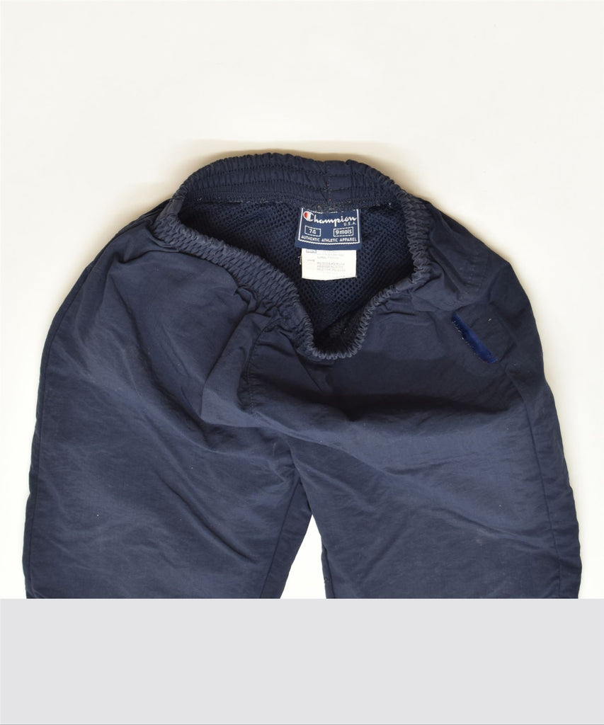 CHAMPION Boys Tracksuit Trousers 6-9 Months Navy Blue Cotton Sports | Vintage | Thrift | Second-Hand | Used Clothing | Messina Hembry 