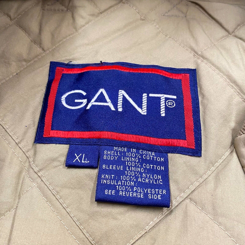 Gant Quilted Bomber Jacket | Vintage High End Luxury Designer Beige XL VTG | Vintage Messina Hembry | Thrift | Second-Hand Messina Hembry | Used Clothing | Messina Hembry 