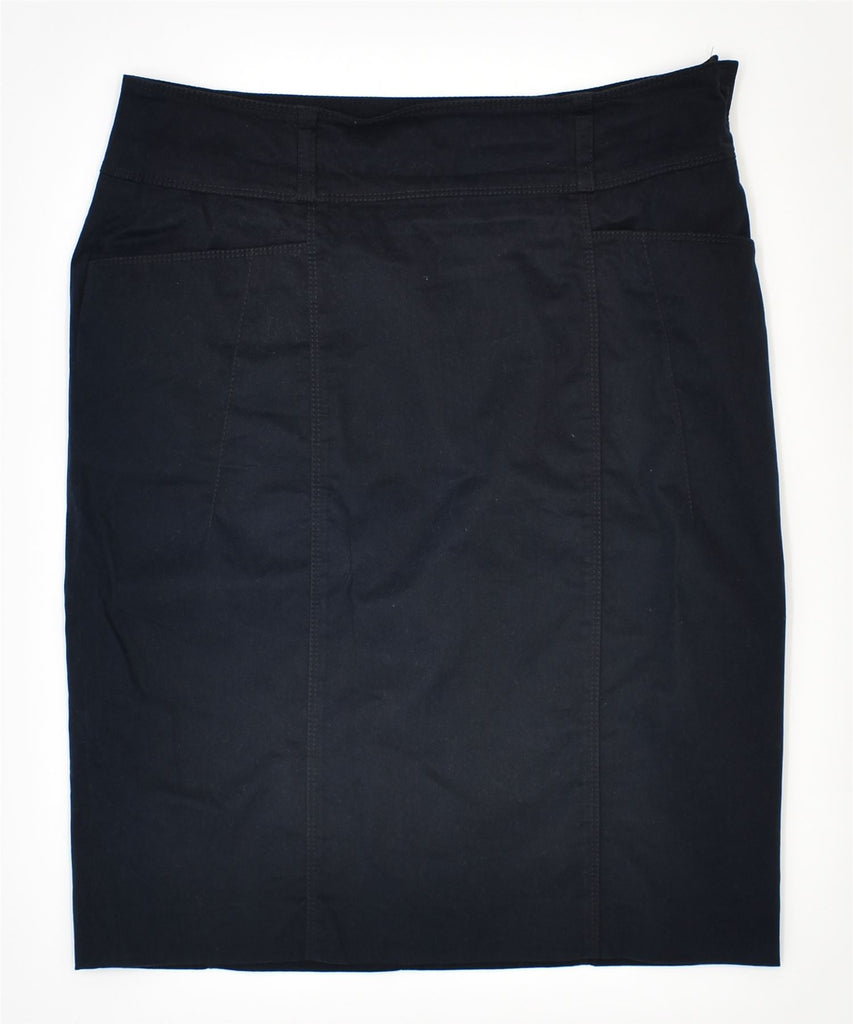 PENNY BLACK Womens Straight Skirt W30 Medium Navy Blue Cotton Vintage | Vintage | Thrift | Second-Hand | Used Clothing | Messina Hembry 