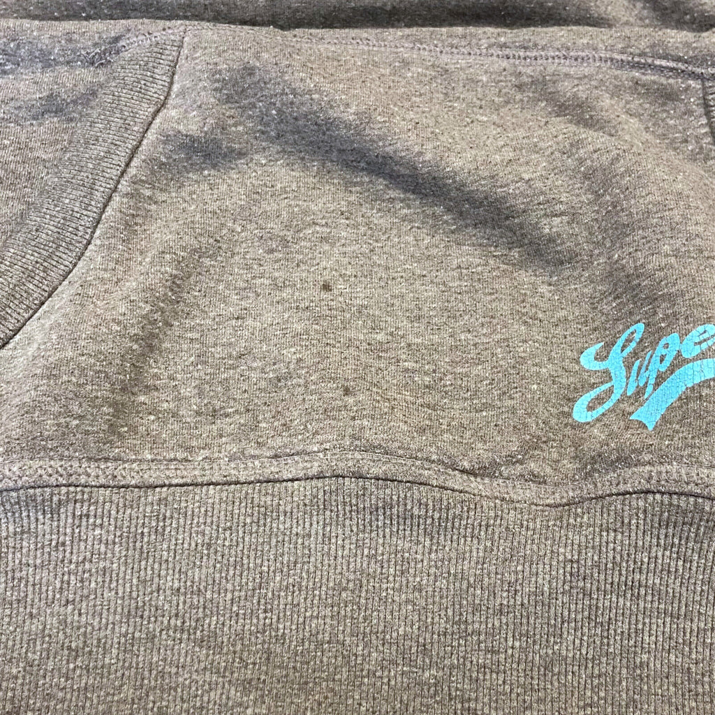 Superdry High Dry Entry Fleece Hoodie | Vintage Designer Grey Hoody XL VTG | Vintage Messina Hembry | Thrift | Second-Hand Messina Hembry | Used Clothing | Messina Hembry 