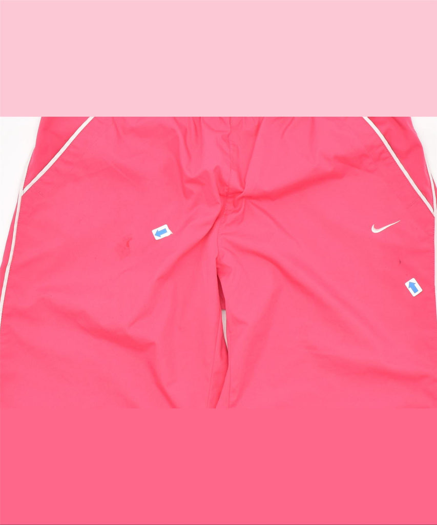 NIKE Womens Capri Tracksuit Trousers UK 18 XL Pink Polyester | Vintage | Thrift | Second-Hand | Used Clothing | Messina Hembry 