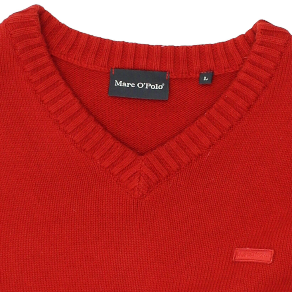 Marc O'Polo Mens Red Cotton Knit Jumper | Vintage High End Designer Sweater VTG | Vintage Messina Hembry | Thrift | Second-Hand Messina Hembry | Used Clothing | Messina Hembry 