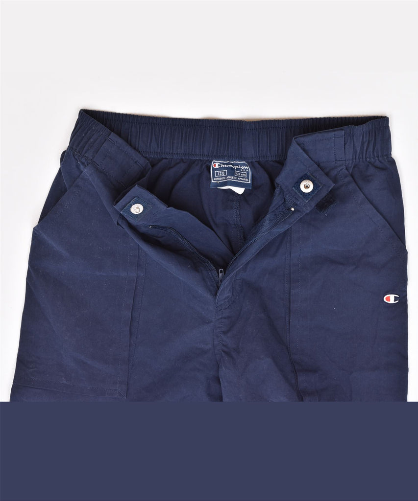 CHAMPION Boys Chino Shorts 7-8 Years W22 Navy Blue Cotton | Vintage | Thrift | Second-Hand | Used Clothing | Messina Hembry 