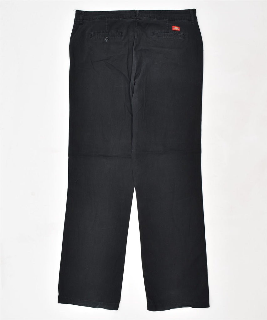 DICKIES Womens Straight Chino Trousers W38 L32 Black Cotton | Vintage | Thrift | Second-Hand | Used Clothing | Messina Hembry 