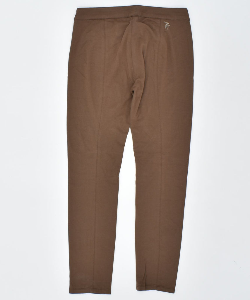 TRUSSARDI Womens Slim Fit Casual Trousers W28 L28 Brown Viscose | Vintage | Thrift | Second-Hand | Used Clothing | Messina Hembry 