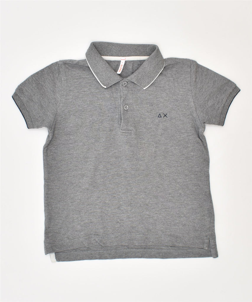 SUN68 Boys Polo Shirt 3-4 Years Grey Cotton | Vintage | Thrift | Second-Hand | Used Clothing | Messina Hembry 