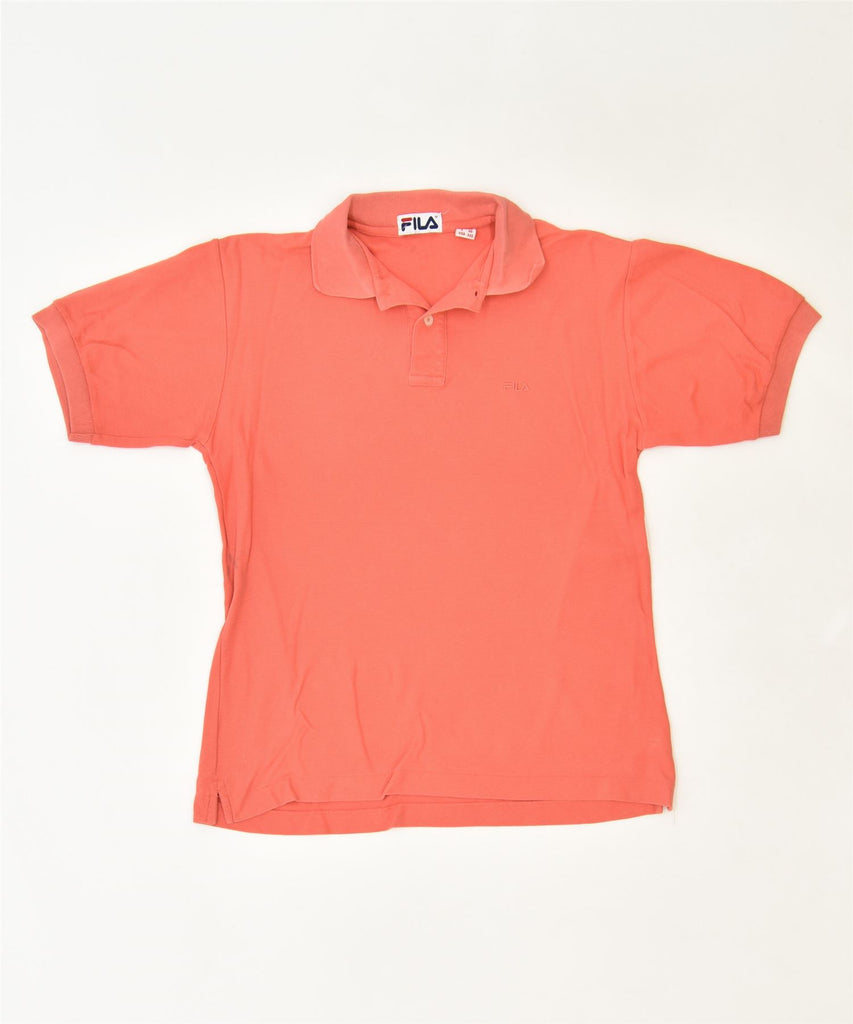 FILA Mens Polo Shirt Size 42 Medium Orange Cotton | Vintage | Thrift | Second-Hand | Used Clothing | Messina Hembry 