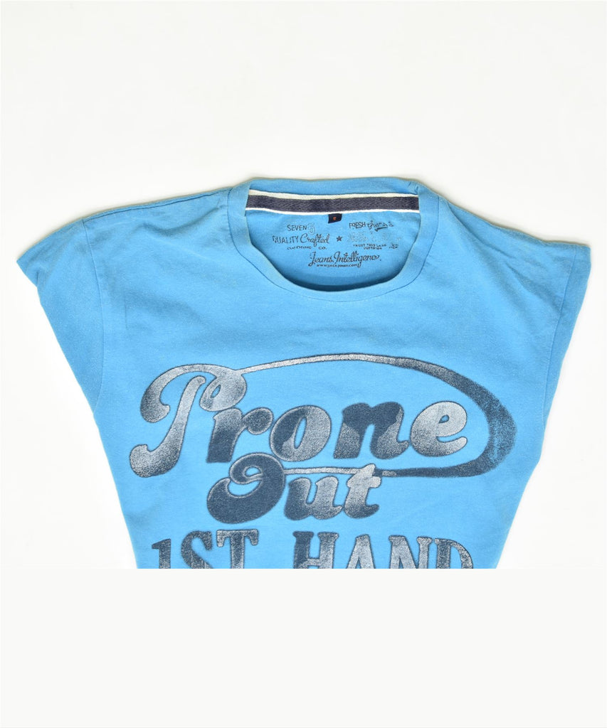 JACK & JONES Mens Graphic T-Shirt Top Small Blue | Vintage | Thrift | Second-Hand | Used Clothing | Messina Hembry 