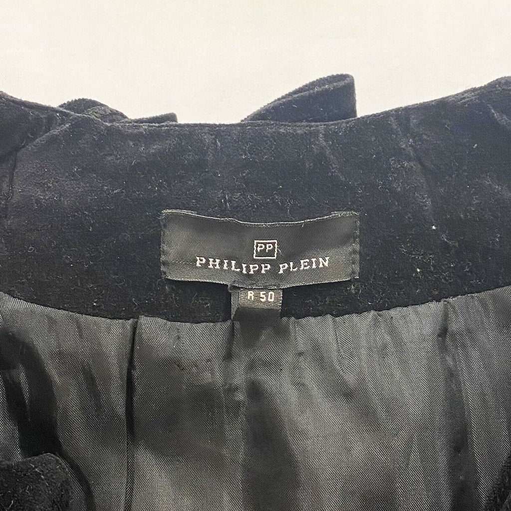 Philipp Plein Diamante V Neck Jacket | Vintage Luxury High End Designer Velvet | Vintage Messina Hembry | Thrift | Second-Hand Messina Hembry | Used Clothing | Messina Hembry 