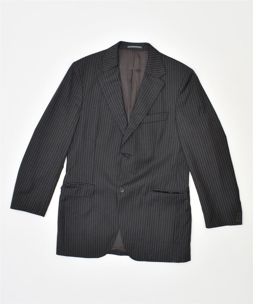 EMANUEL UNGARO Mens 2 Button Blazer Jacket UK 38 Medium Grey Wool | Vintage | Thrift | Second-Hand | Used Clothing | Messina Hembry 