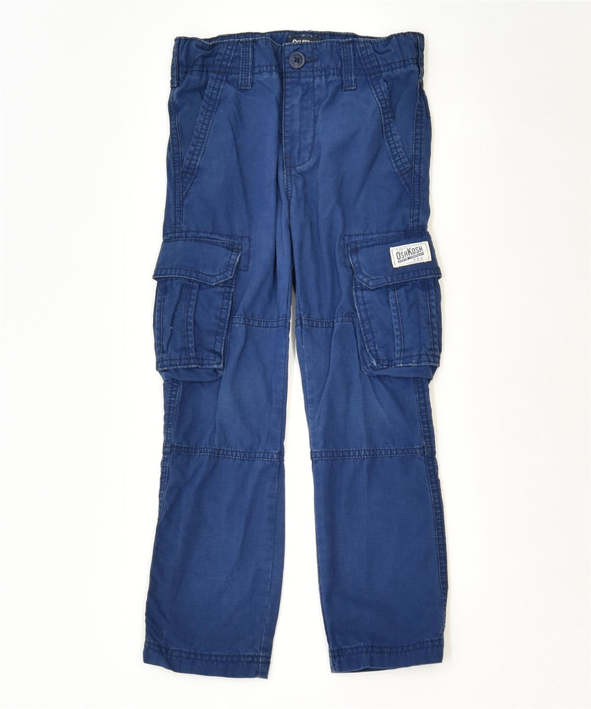 OSHKOSH Boys Slim Cargo Trousers 4-5 Years W22 L19 Blue Cotton Classic | Vintage | Thrift | Second-Hand | Used Clothing | Messina Hembry 