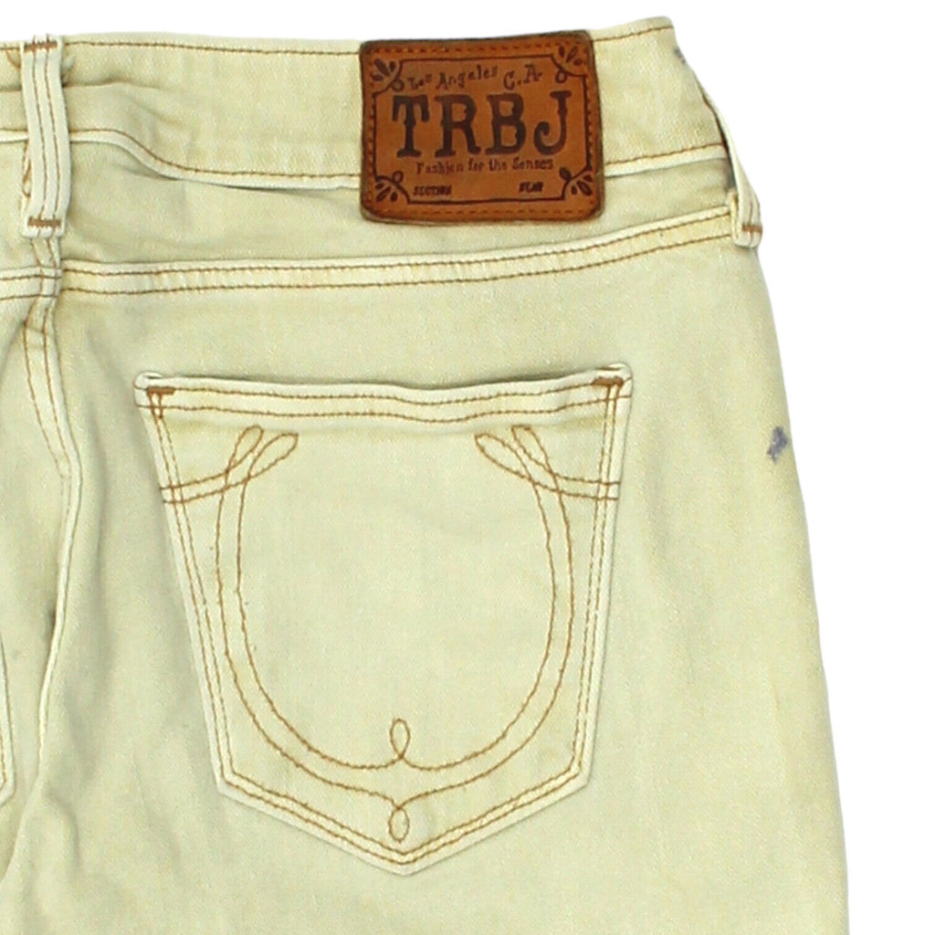 True Religion Womens Slim Grey Beige Jeans | Vintage Designer Denim Skinny VTG | Vintage Messina Hembry | Thrift | Second-Hand Messina Hembry | Used Clothing | Messina Hembry 