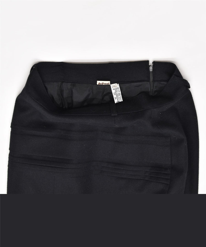 LEPOOL Womens Pencil Skirt IT 42 Medium W27 Black Wool Vintage | Vintage | Thrift | Second-Hand | Used Clothing | Messina Hembry 