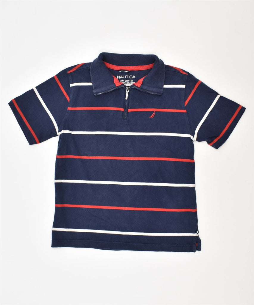 NAUTICA Boys Polo Shirt 9-10 Years Navy Blue Cotton | Vintage | Thrift | Second-Hand | Used Clothing | Messina Hembry 