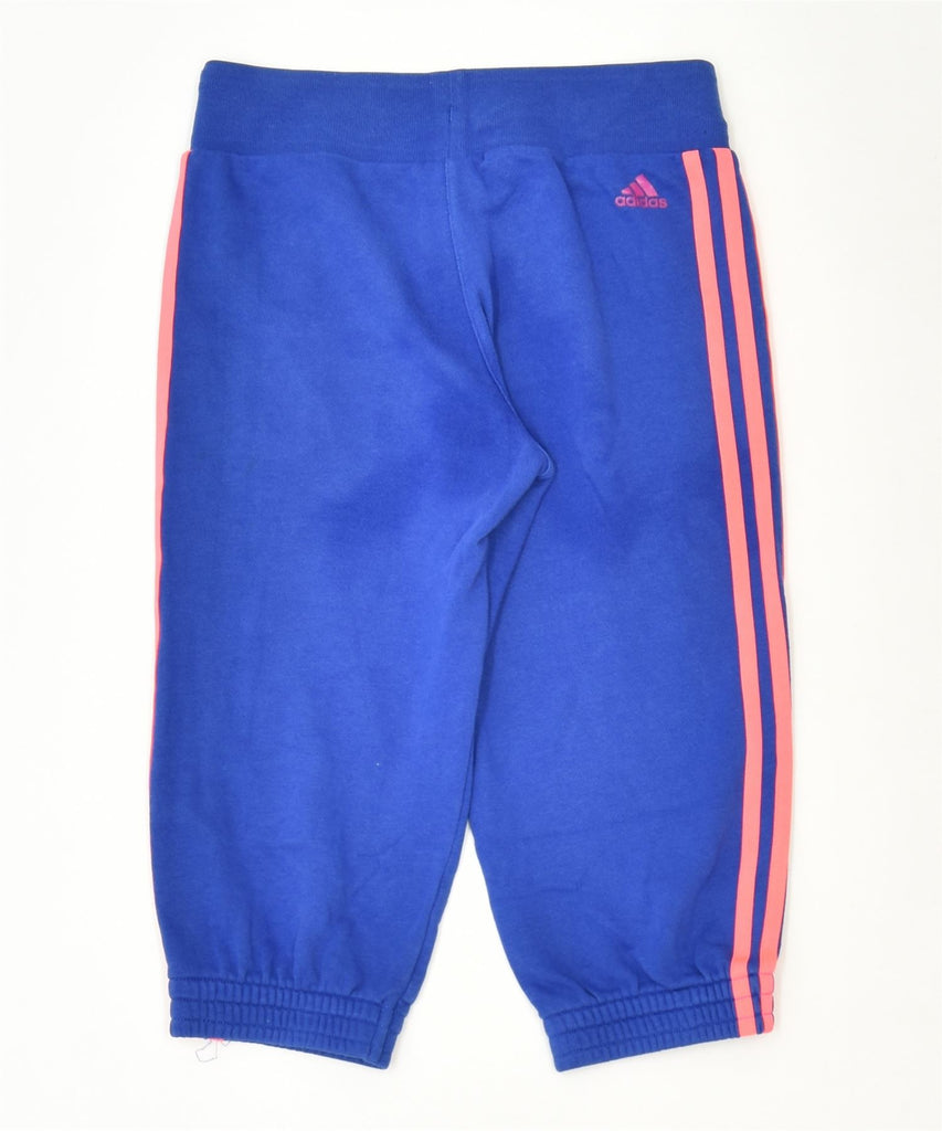 ADIDAS Girls Graphic Capri Tracksuit Trousers 11-12 Years Blue Sports | Vintage | Thrift | Second-Hand | Used Clothing | Messina Hembry 